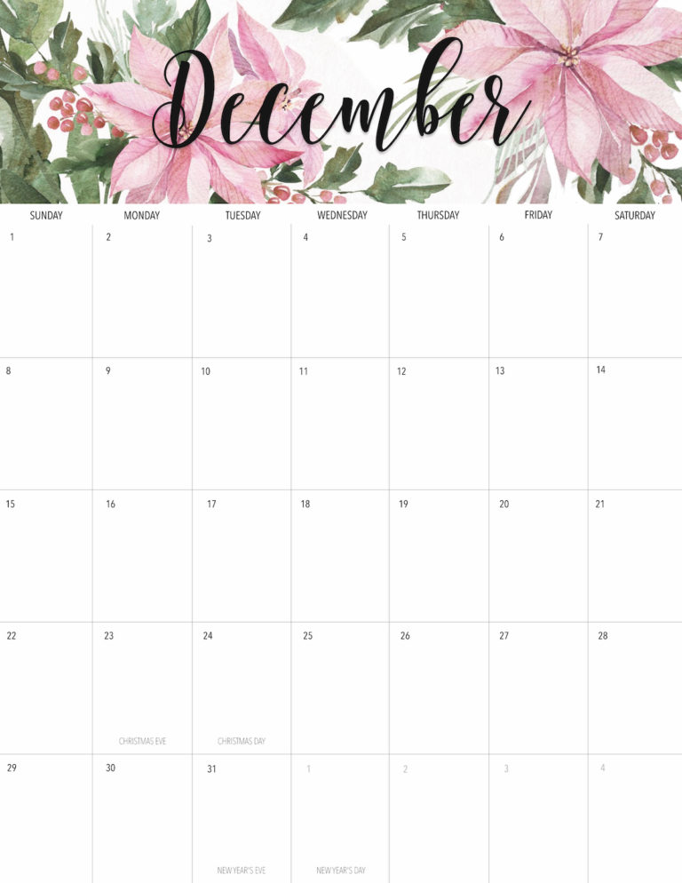 Welcome December + Free December 2019 Printable Calendar!